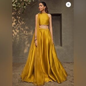 Zainab Zulfiqar Yellow Mustard Lehenga